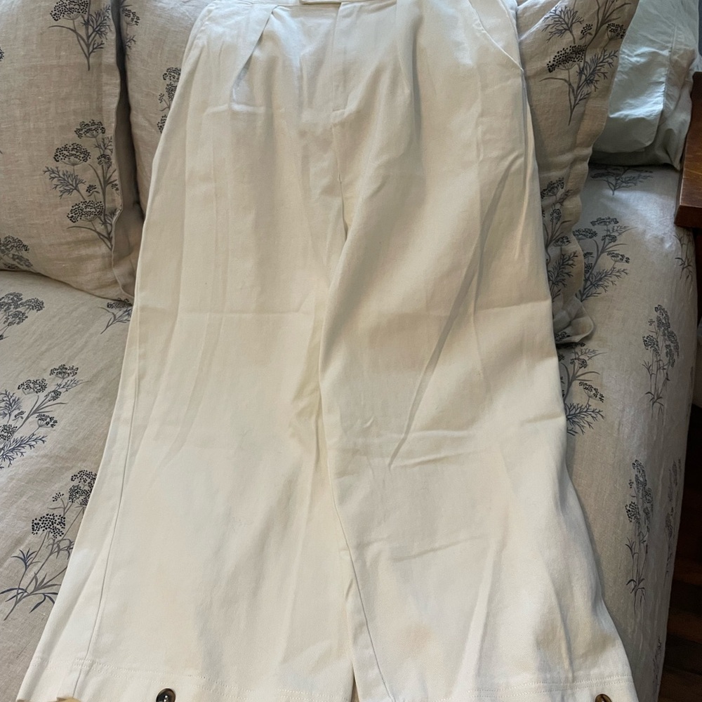 Mustard Seed Ivory Wide-leg Pants